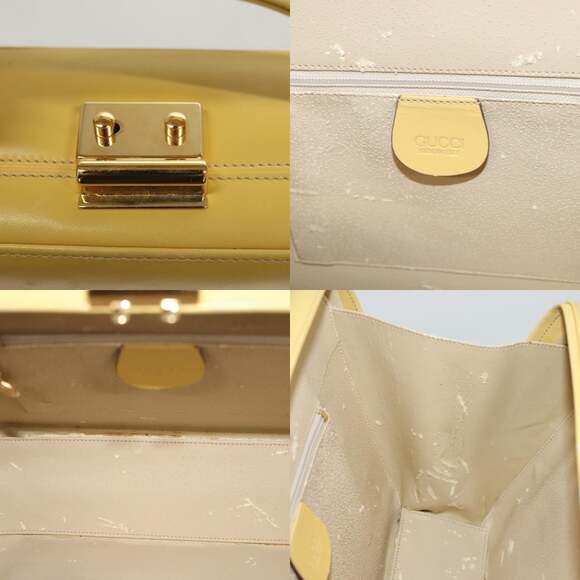 GUCCI Handbag Leather Yellow Gold - Picture 11 of 13